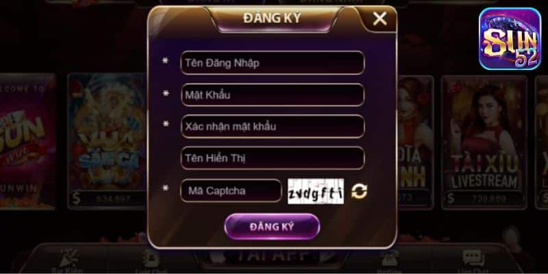 Đăng ký tài khoản Sun52 nhận ngay Giftcode