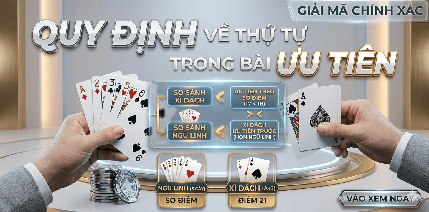 Quy định về thứ tự ưu tiên trong bài Xì Dách